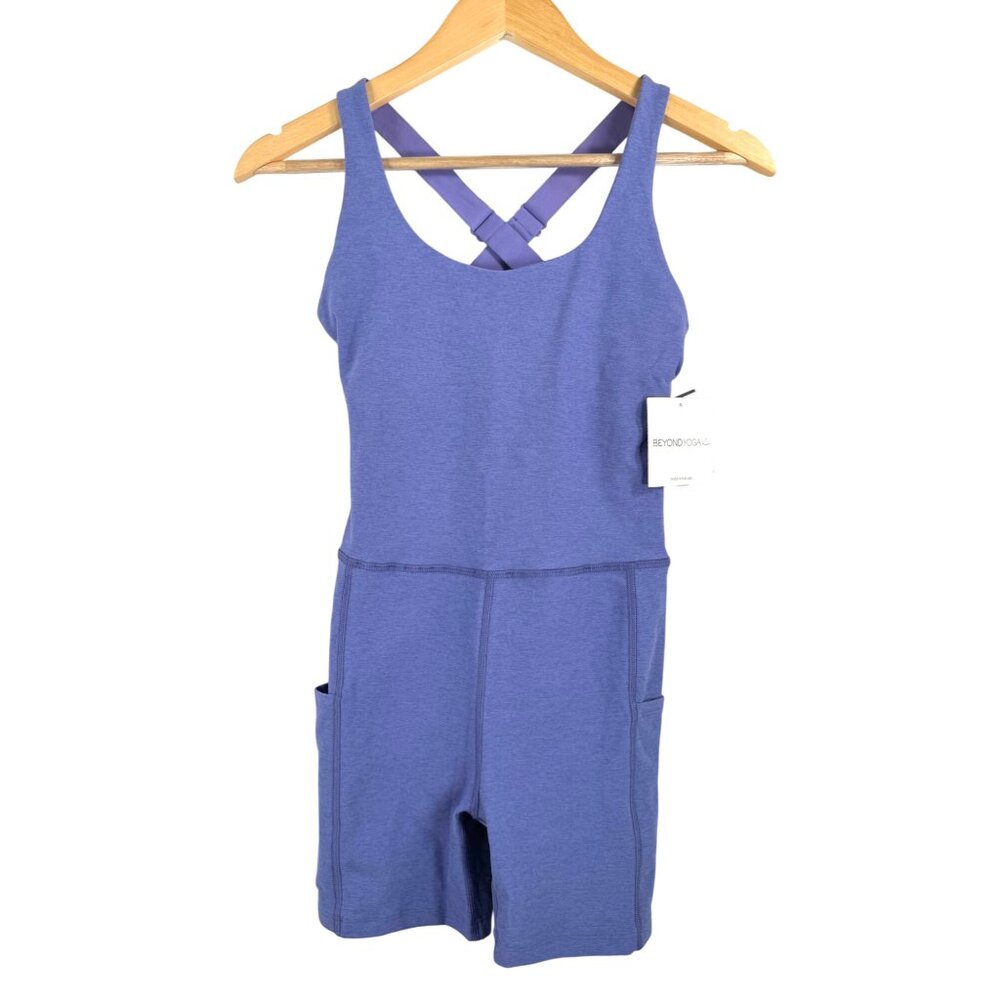 Beyond yoga space dye get up and go romper athleisure sz XS